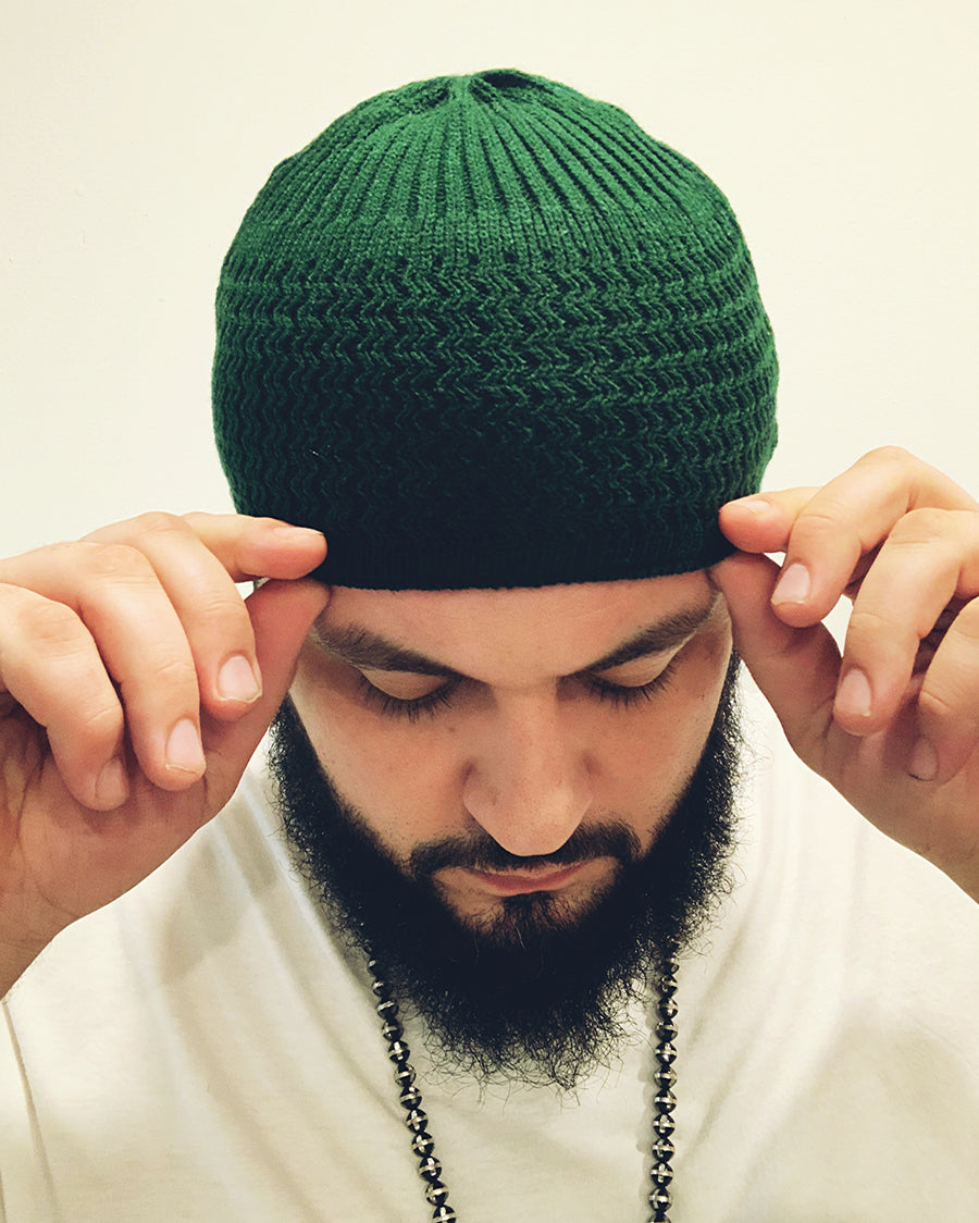 The Medina Green Kufi Kap