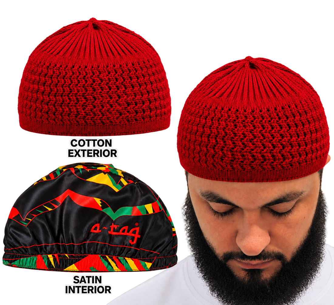 The Kente Red Kufi Kap