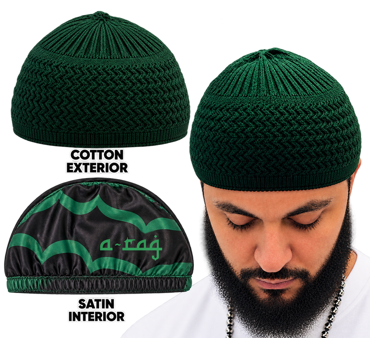 The Medina Green Kufi Kap