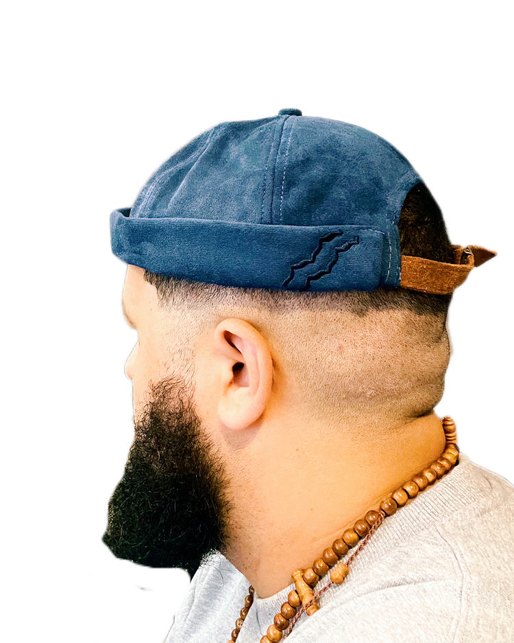The Suede Skully A-rag (Indigo Blue)