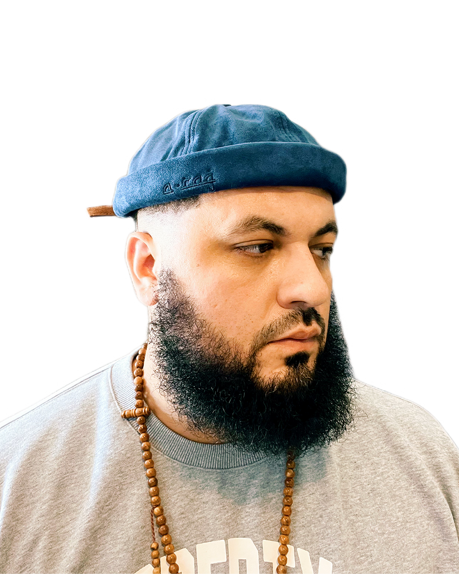 The Suede Skully A-rag (Indigo Blue)