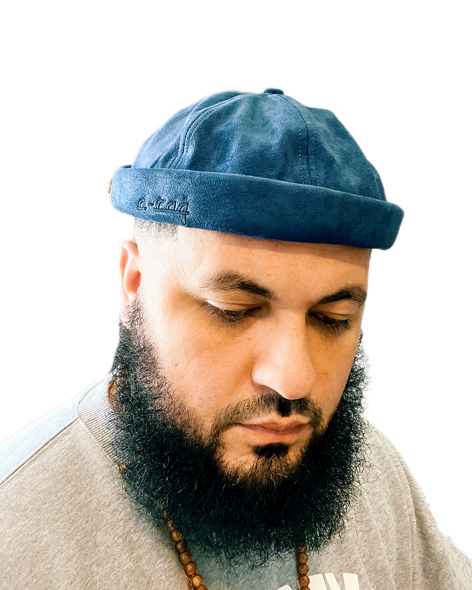 The Suede Skully A-rag (Indigo Blue)
