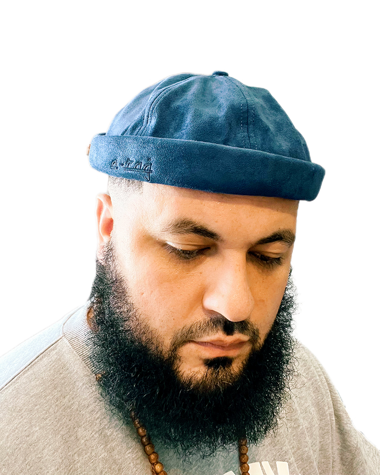 The Suede Skully A-rag (Indigo Blue)