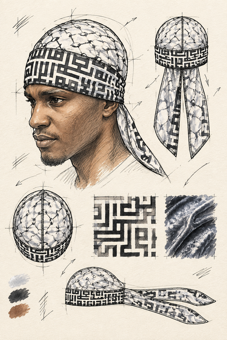 Original hand drawing for The Calligraphy A-rag