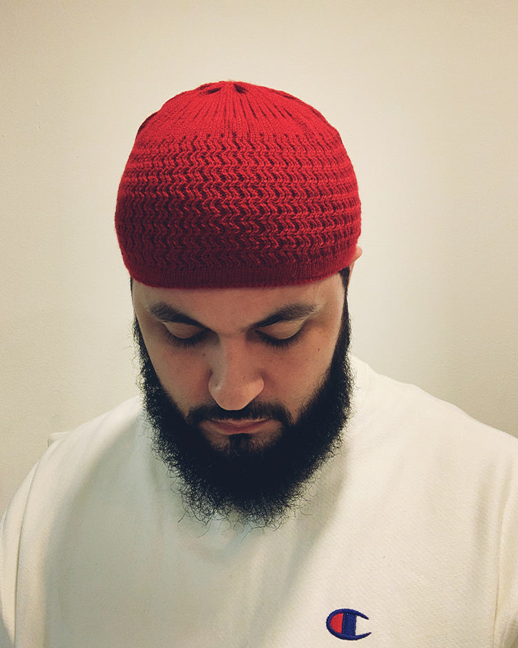 The Kente Red Kufi Kap