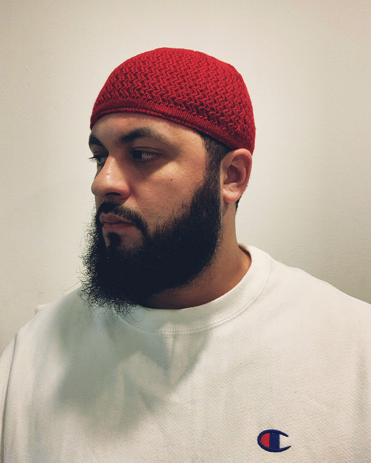 The Kente Red Kufi Kap