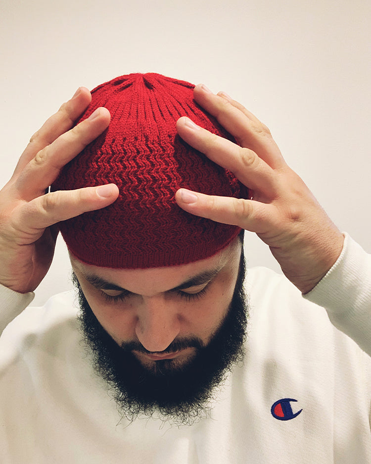 The Kente Red Kufi Kap